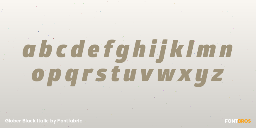 Glober Black Italic Font Poster #1