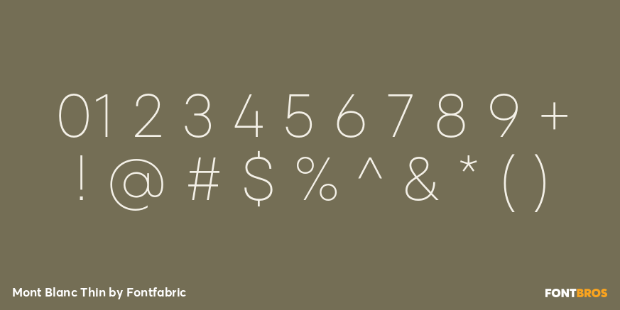 Mont Blanc Thin Font Poster #1