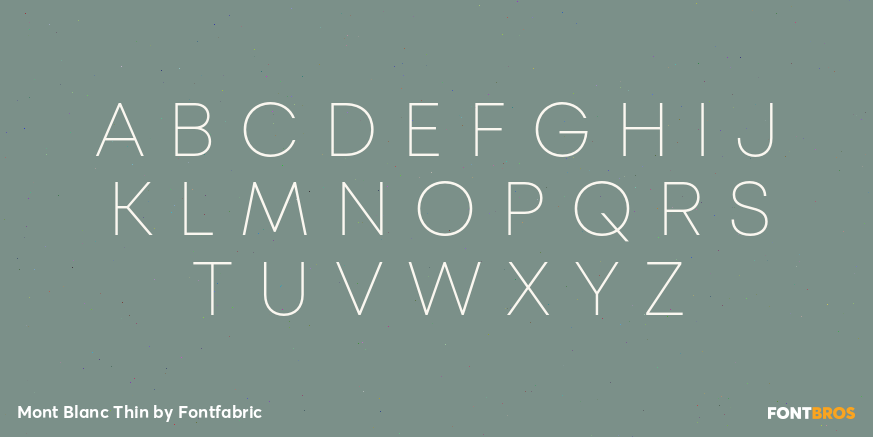 Mont Blanc Thin Font Poster #2