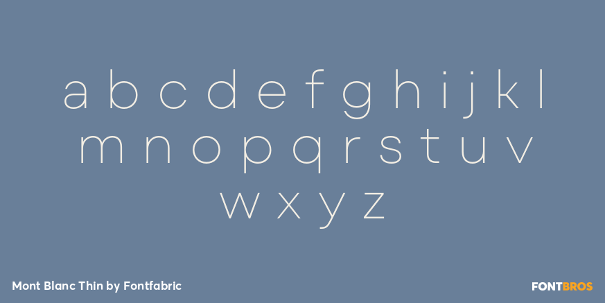 Mont Blanc Thin Font Poster #1