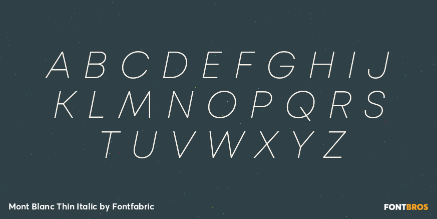 Mont Blanc Thin Italic Font Poster #2