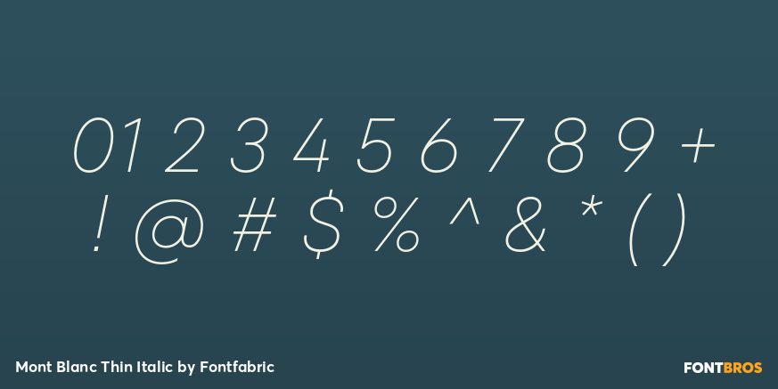 Mont Blanc Thin Italic Font Poster #4