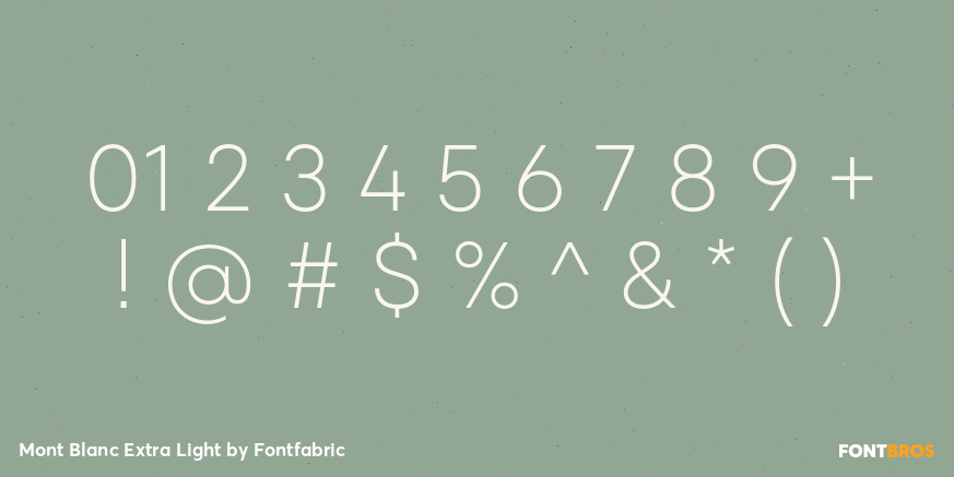 Mont Blanc Extra Light Font Poster #1
