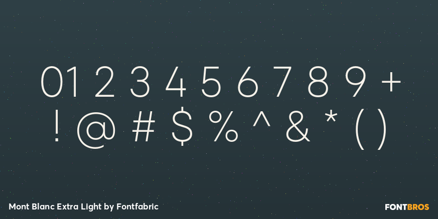 Mont Blanc Extra Light Font Poster #4