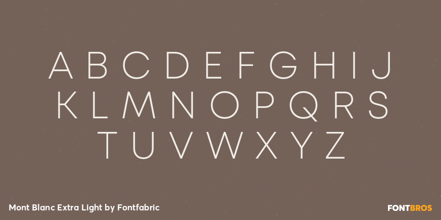 Mont Blanc Extra Light Font Poster #1