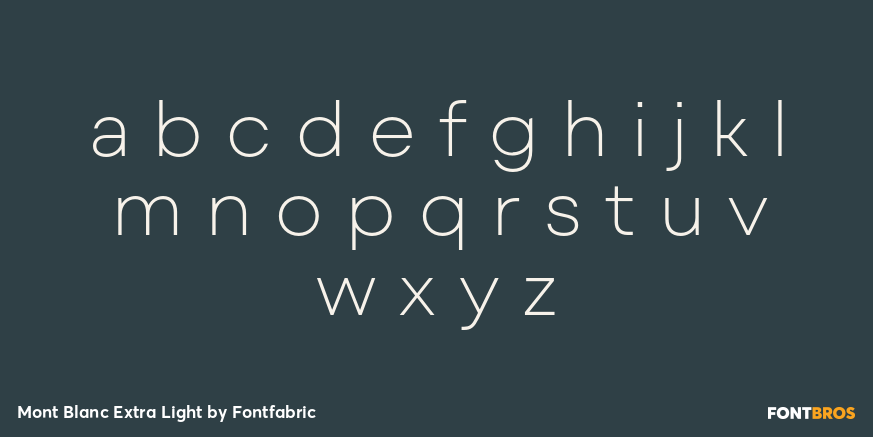 Mont Blanc Extra Light Font Poster #1