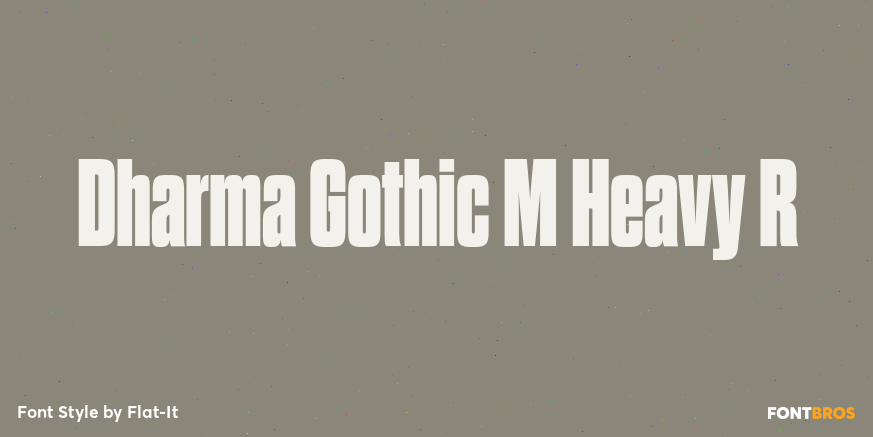 Dharma Gothic M Heavy R Font Poster #1