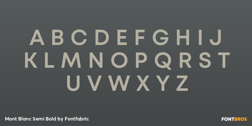 Mont Blanc Semi Bold Font Poster #2
