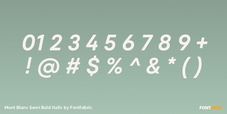 Mont Blanc Semi Bold Italic Font Poster #4