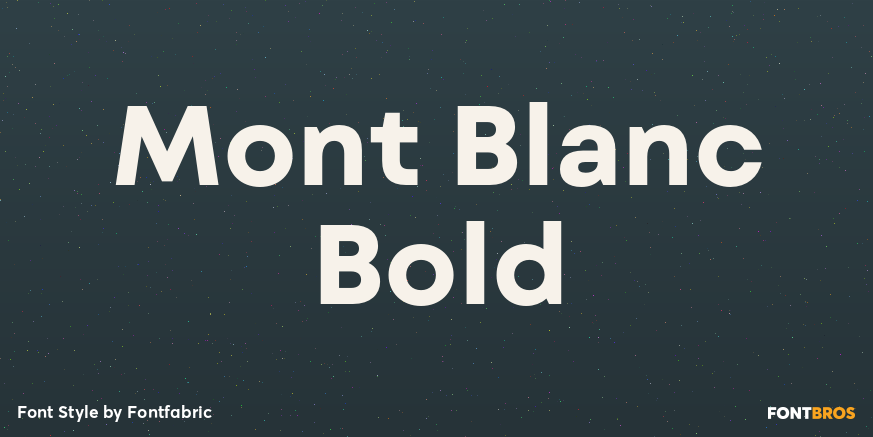 Mont Blanc Bold Font Poster #1