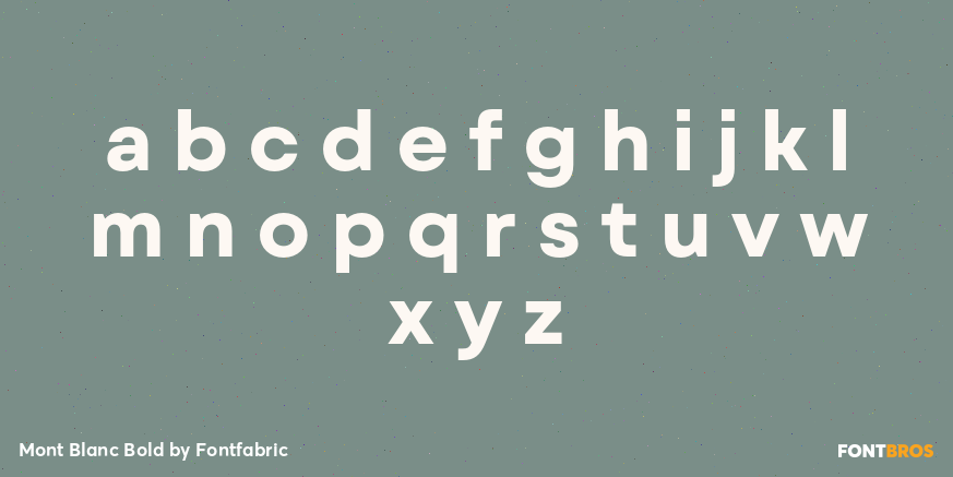 Mont Blanc Bold Font Poster #3