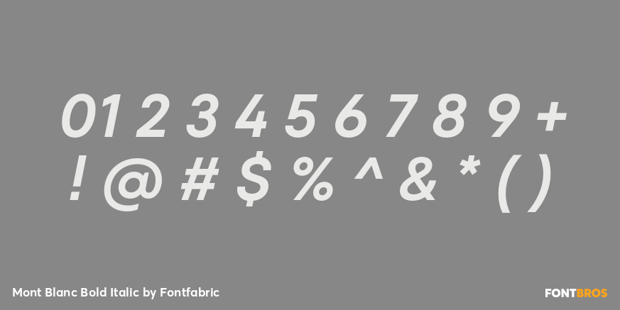 Mont Blanc Bold Italic Font Poster #1
