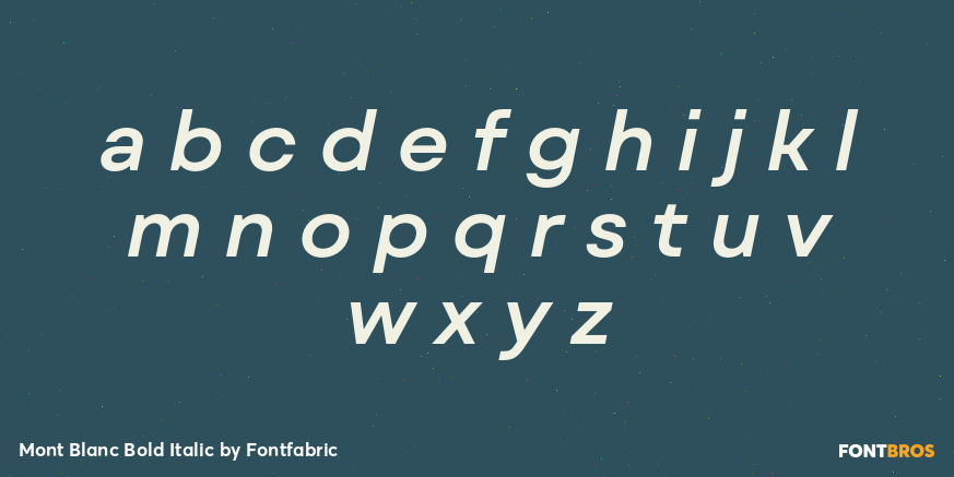 Mont Blanc Bold Italic Font Poster #3