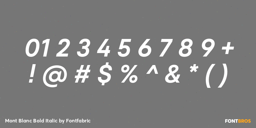 Mont Blanc Bold Italic Font Poster #4