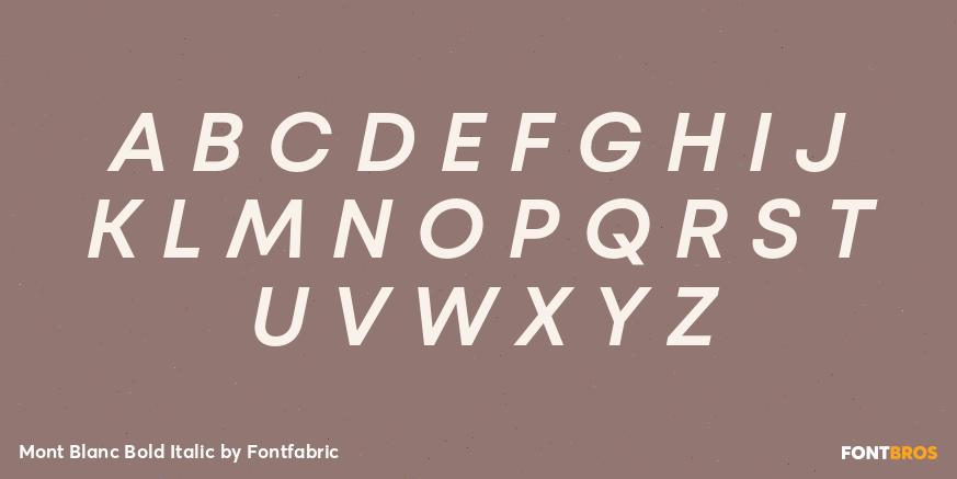 Mont Blanc Bold Italic Font Poster #1