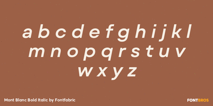 Mont Blanc Bold Italic Font Poster #1
