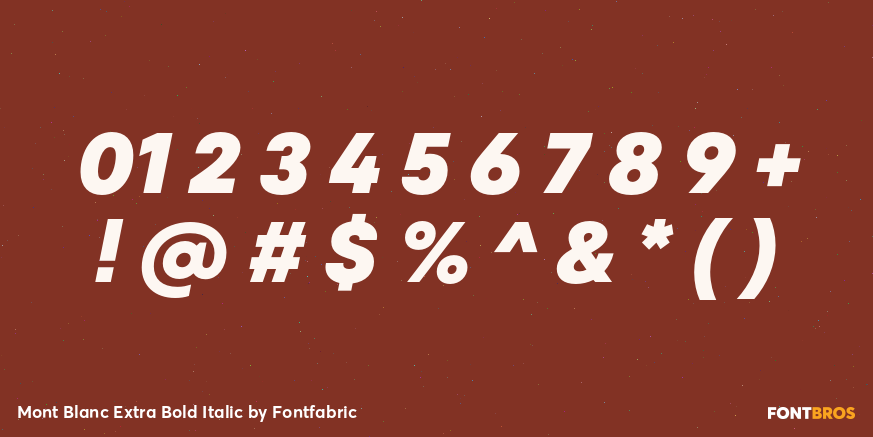 Mont Blanc Extra Bold Italic Font Poster #1