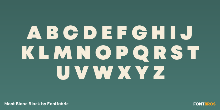 Mont Blanc Black Font Poster #2