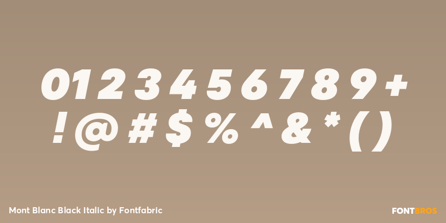 Mont Blanc Black Italic Font Poster #1