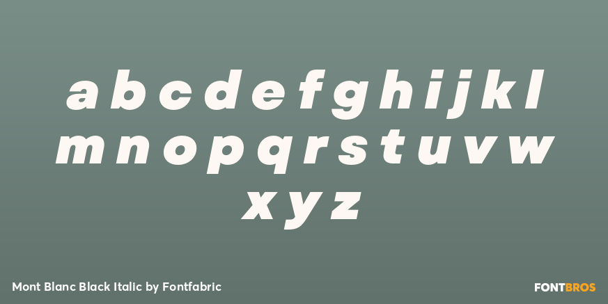 Mont Blanc Black Italic Font Poster #1