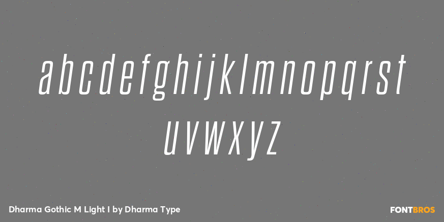 Dharma Gothic M Light I Font Poster #3