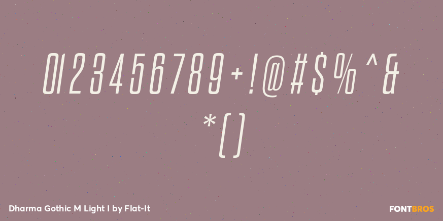 Dharma Gothic M Light I Font Poster #4