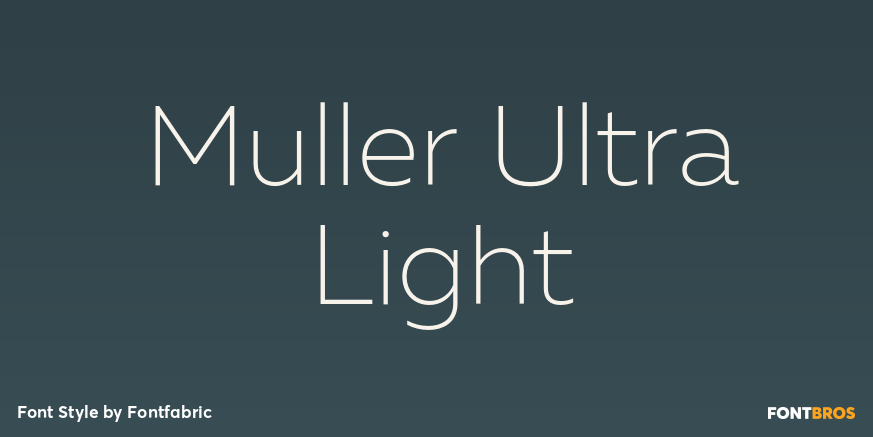 Muller Ultra Light Font Poster #1