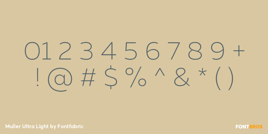 Muller Ultra Light Font Poster #1