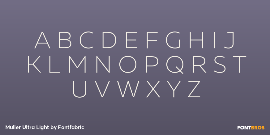 Muller Ultra Light Font Poster #1