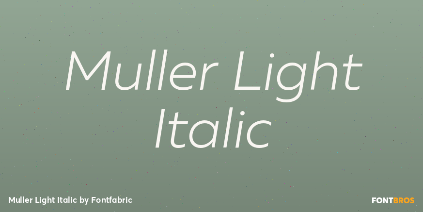 Muller Light Italic Font Poster #1