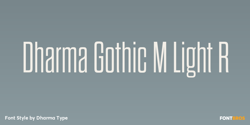 Dharma Gothic M Light R Font Poster #1