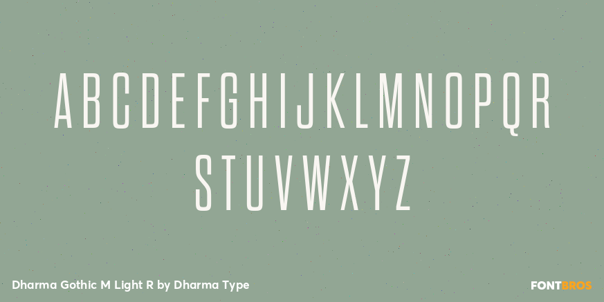 Dharma Gothic M Light R Font Poster #2
