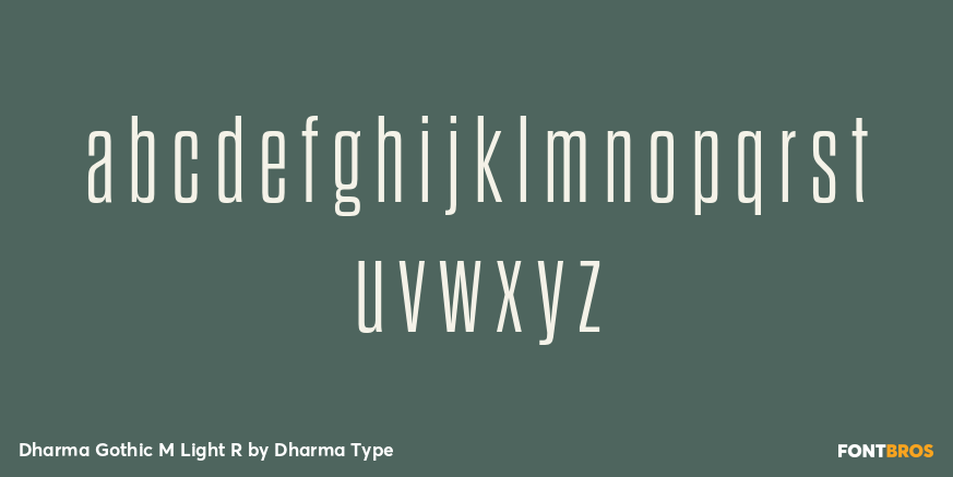 Dharma Gothic M Light R Font Poster #3
