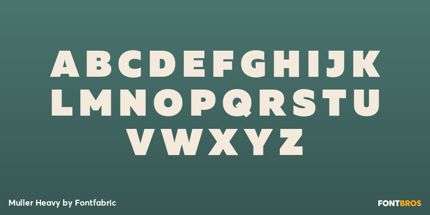 Muller Heavy Font Poster #2