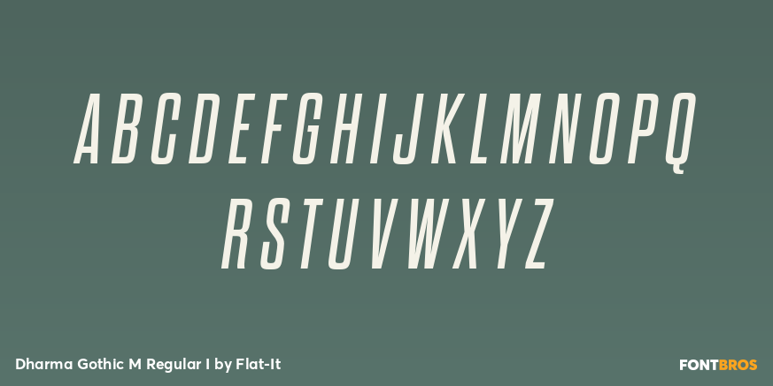 Dharma Gothic M Regular I Font Poster #1