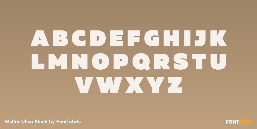 Muller Ultra Black Font Poster #2