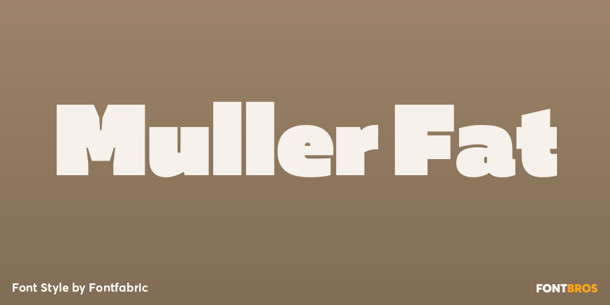 Muller Fat Font Poster #1