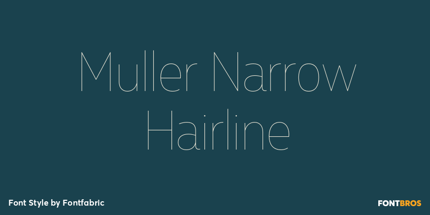 Muller Narrow Hairline Font Poster #1