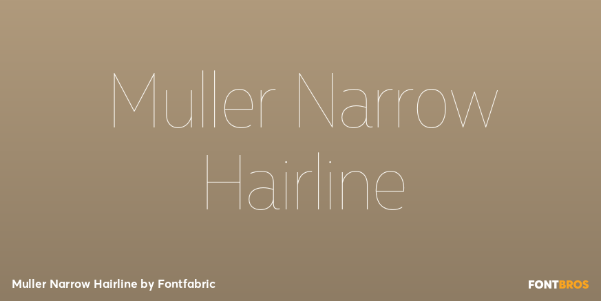 Muller Narrow Hairline Font Poster #1