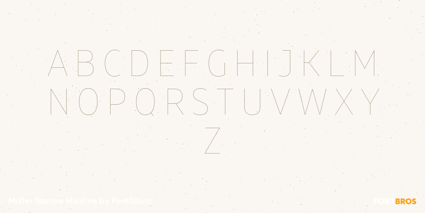 Muller Narrow Hairline Font Poster #2