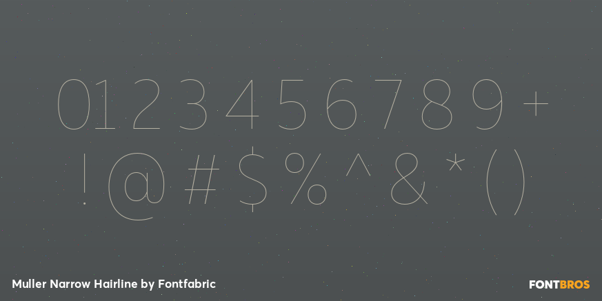 Muller Narrow Hairline Font Poster #4