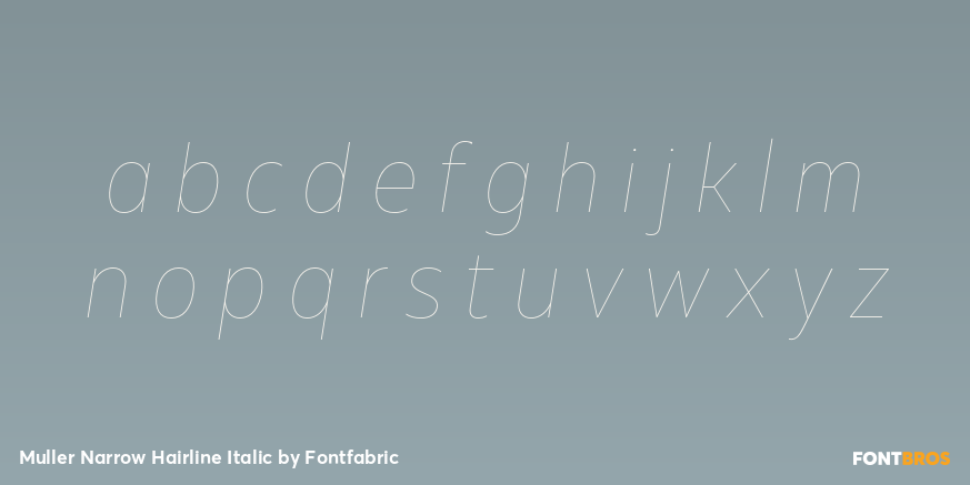 Muller Narrow Hairline Italic Font Poster #3