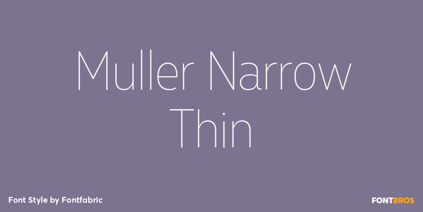 Muller Narrow Thin Font Poster #1