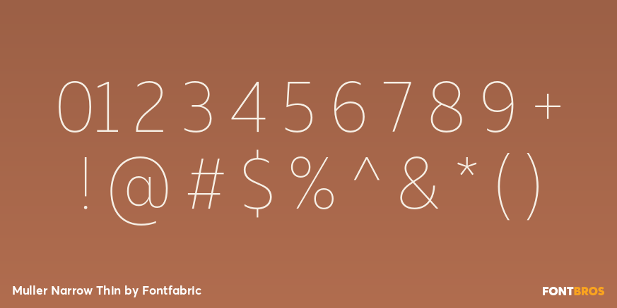 Muller Narrow Thin Font Poster #1