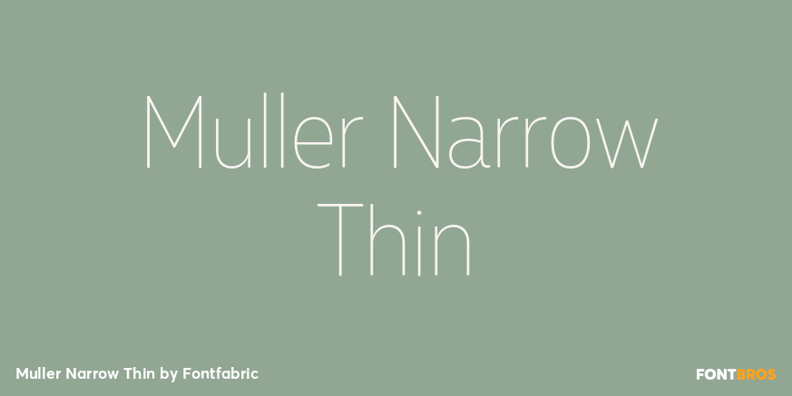 Muller Narrow Thin Font Poster #1