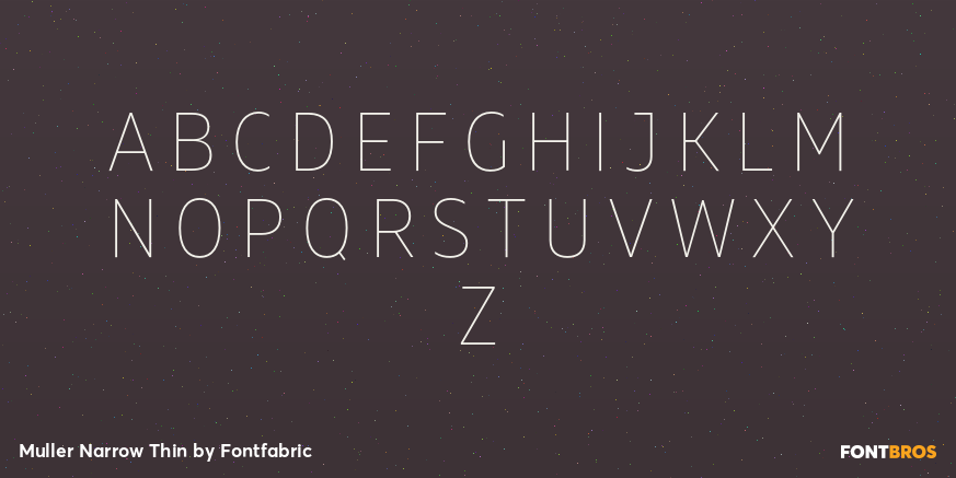 Muller Narrow Thin Font Poster #2