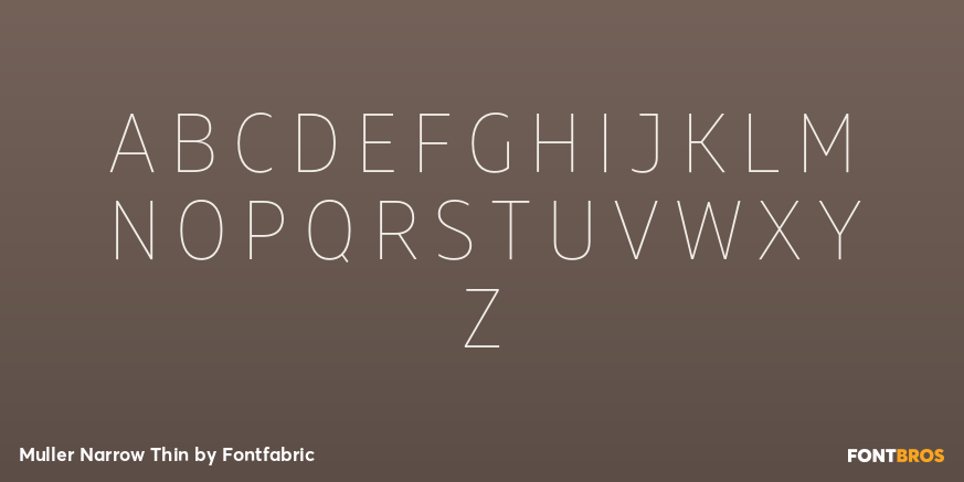Muller Narrow Thin Font Poster #1