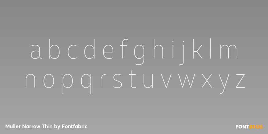 Muller Narrow Thin Font Poster #1
