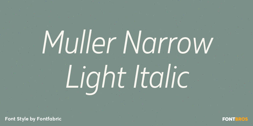 Muller Narrow Light Italic Font Poster #1