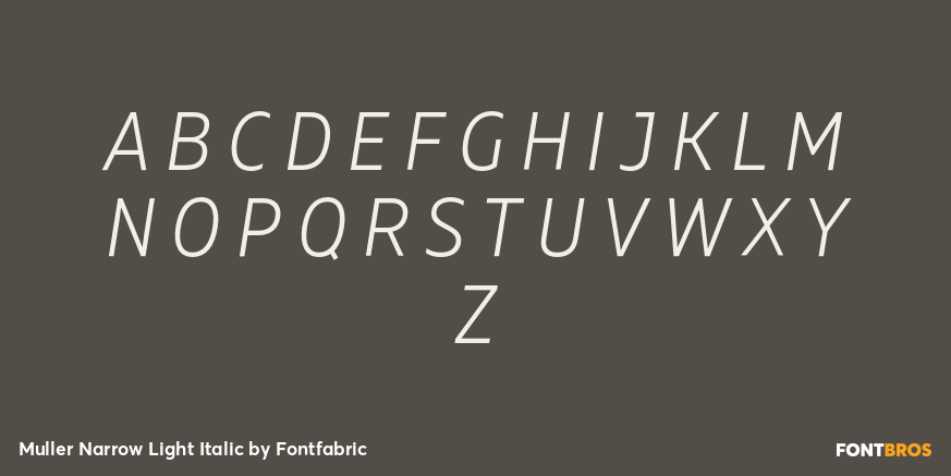Muller Narrow Light Italic Font Poster #2